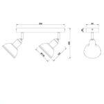 SPOT LAMPA DELHI 2xE14 803400267