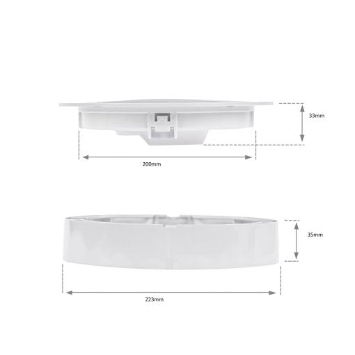 Algine 2u1 18W, 4000K, 1900lm krug