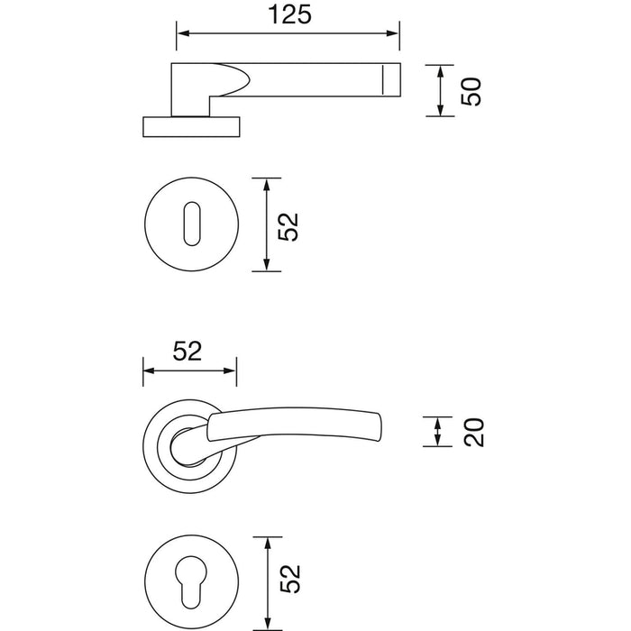 MARCHESI garnitura kvake MIND - sa rozetnom, TS 37-42