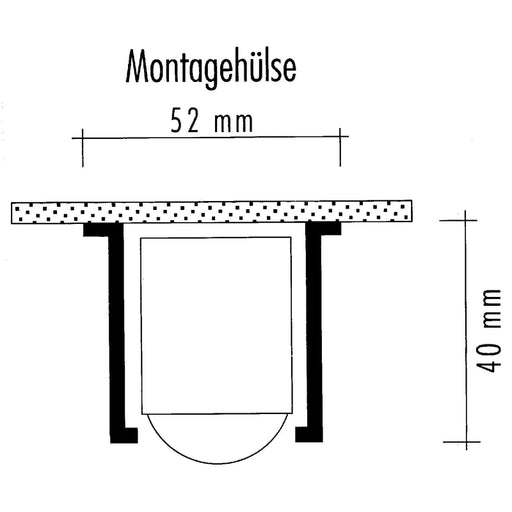 Montažna košuljica ROLLING STAR za kugl. točak ø 52 mm, visina 40 mm