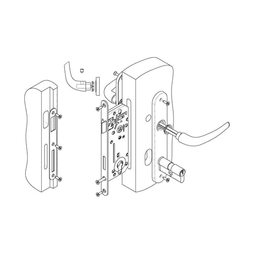 SOLIDO ugradni dvostruki cilindar mesing niklovani