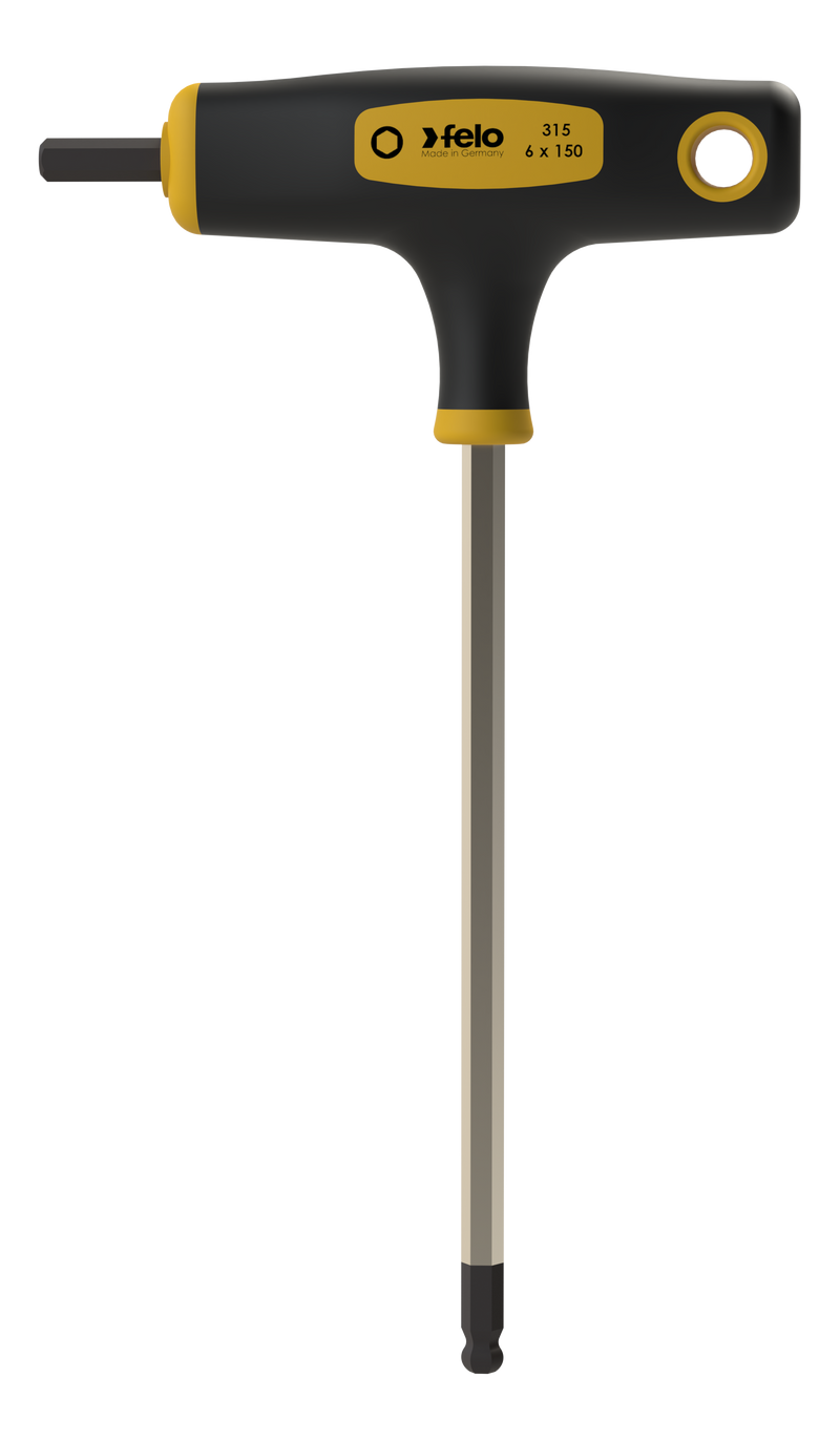 Felo dupla T-ručka HEX šrafciger sa kuglastom glavom — 6 mm × 150 mm