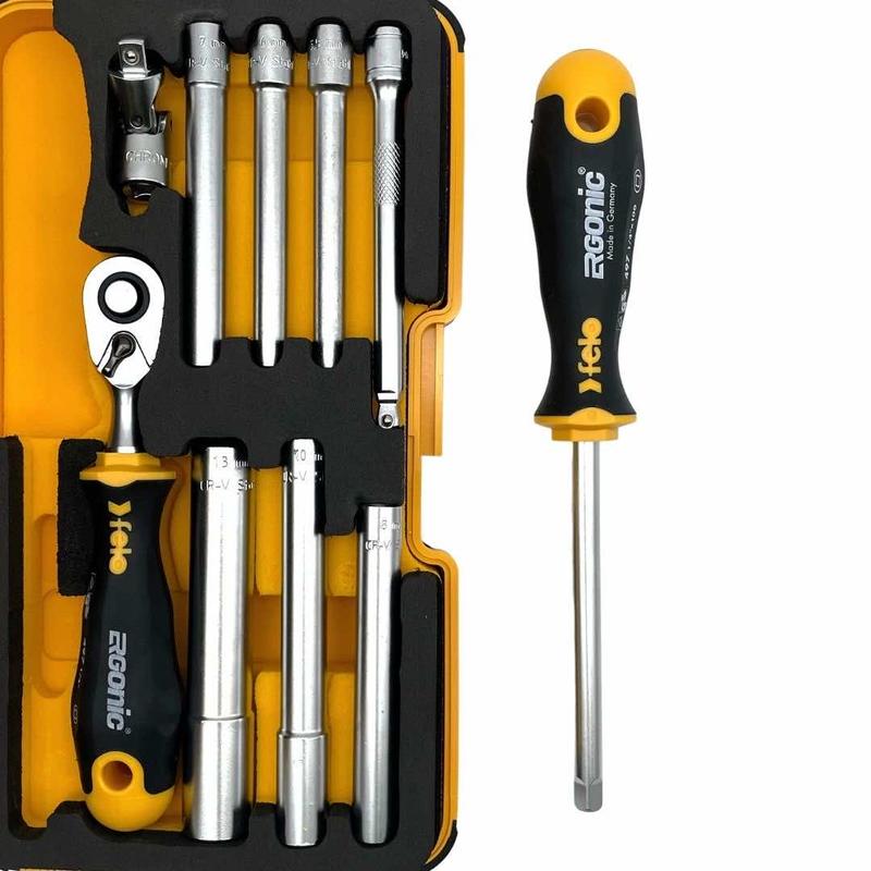 Felo Set alata M-Tec sa čegrtaljkom XL-Strongbox R-GO — 10 kom, 05781006