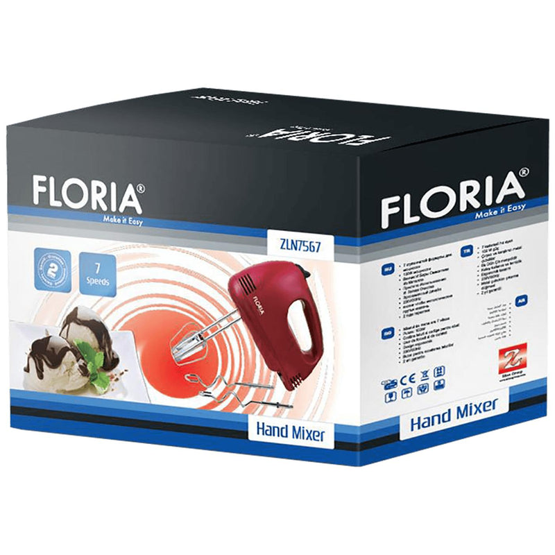 Floria Mikser ručni, 7 brzina, 100W, Crni - ZLN7567