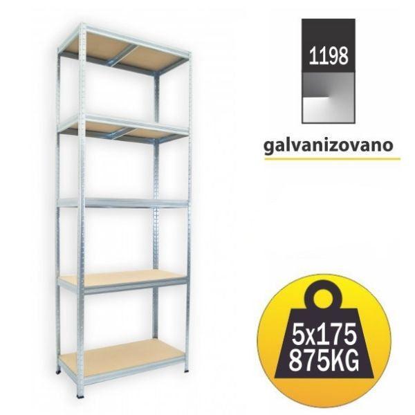 Polica metal medijapan 213x90x45cm 5x175kg