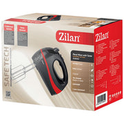 Zilan Mikser ručni, 5 brzina+turbo, 300 W, boja crno/crvena - ZLN8401