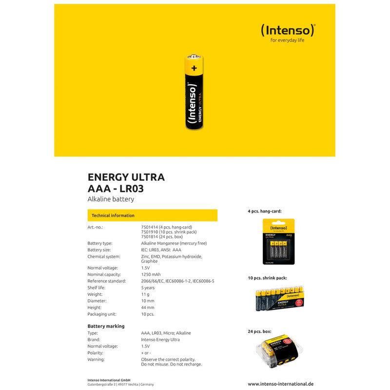 (Intenso) Baterija alkalna, AAA LR03/24, 1,5 V, blister  24 kom