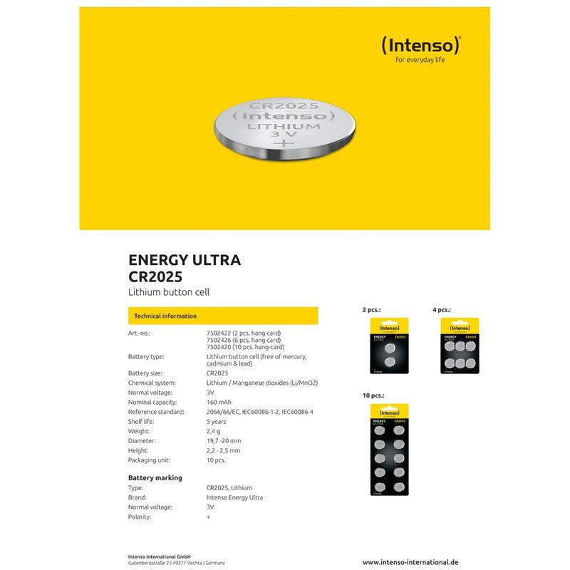 (Intenso) Baterija litijumska, CR2025/10, 3 V, dugmasta,blister 10 kom
