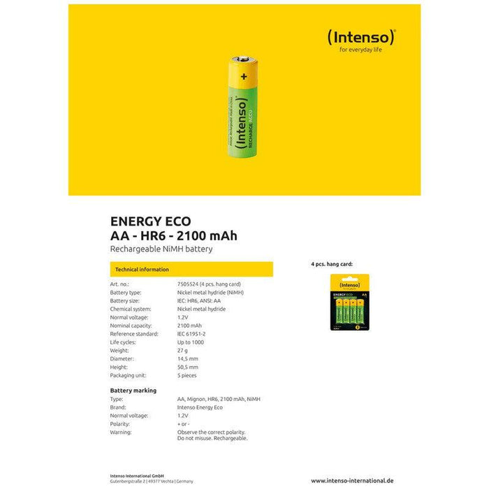 (Intenso) Baterija punjiva AA / HR6, 2100 mAh, blister 4 komada - AA / HR6/2100
