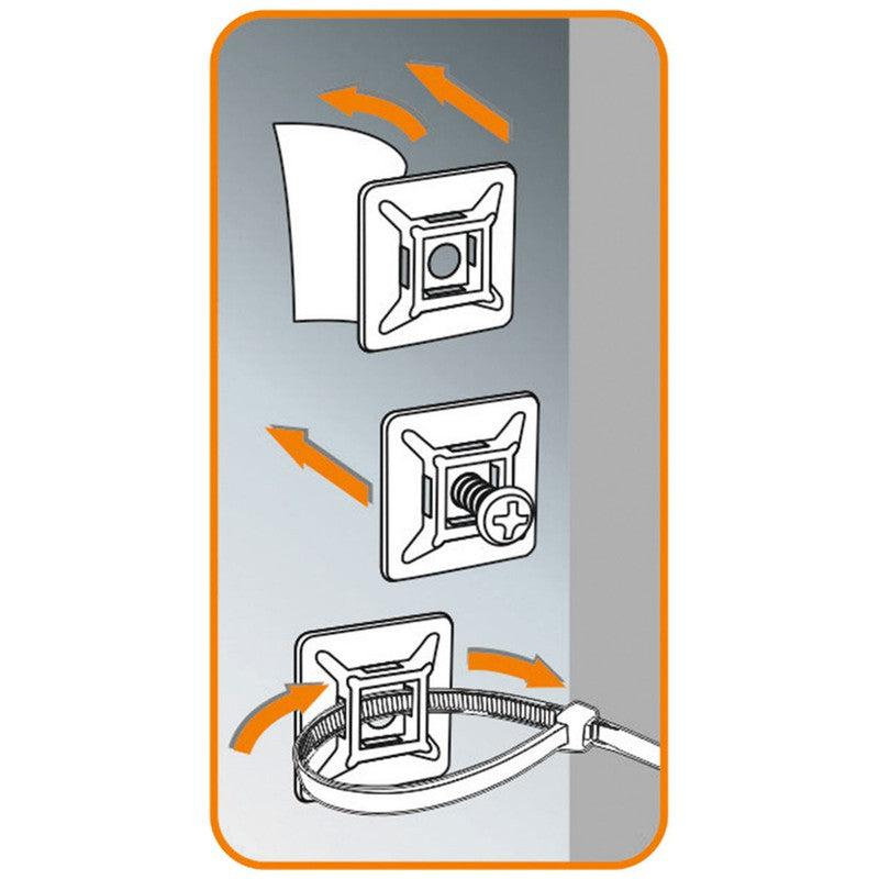 Home Organizator kabela, pakovanje 50 kom. - CTT 19WH