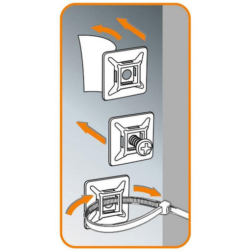 Home Organizator kabela, pakovanje 50 kom. - CTT 19WH