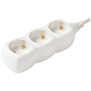 Home Produžni kabl, 3 utičnice, 1.0mm2, 1.5 met, beli - NV 3/WH
