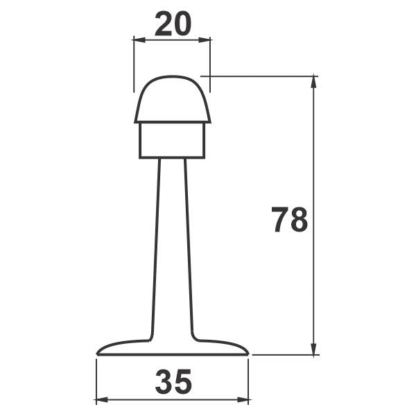 ZIDNI ODBOJNIK ZA VRATA OD601