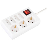 Home Produžni kabel, 3 + 4 utičnice, 1.0mm2, 1.5 met, beli - NV 17/WH