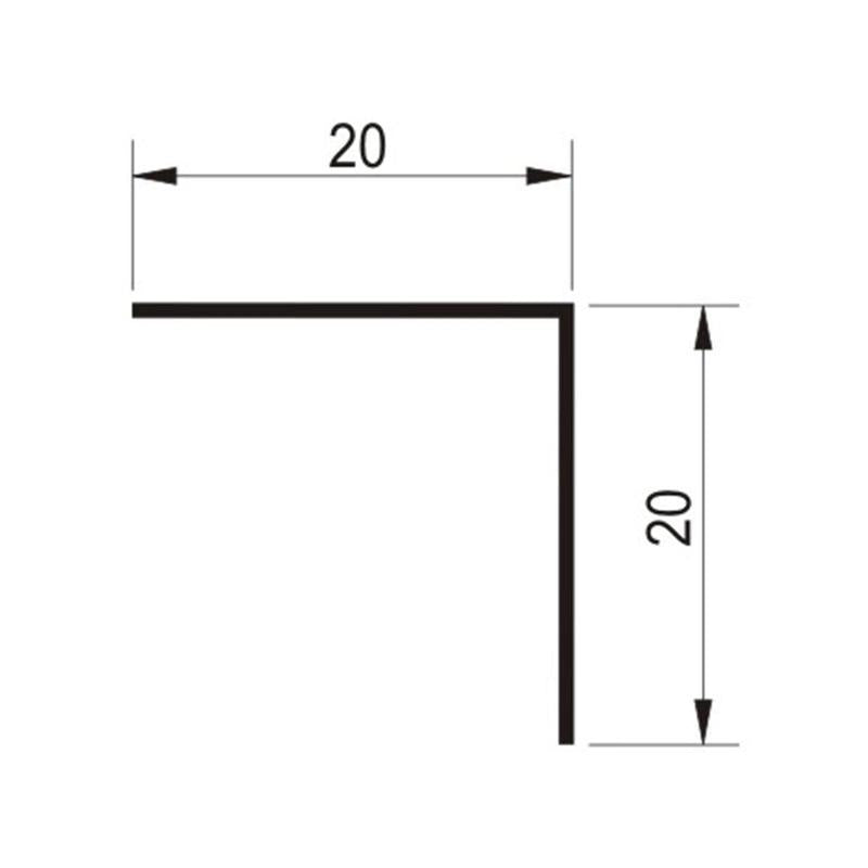 PVC profil LZZ 20x20/2,7m