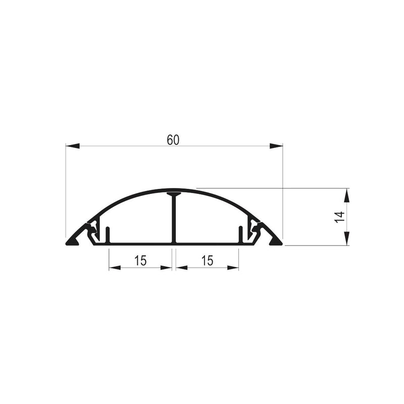 AL profil za kablove 60x14mm
