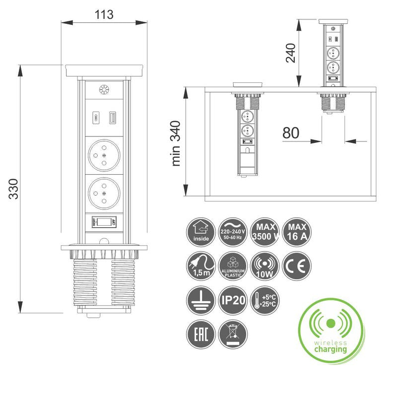 OU utičnica CAMINO 2x USB WIFI