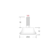 NIV stopica M8 L=18mm