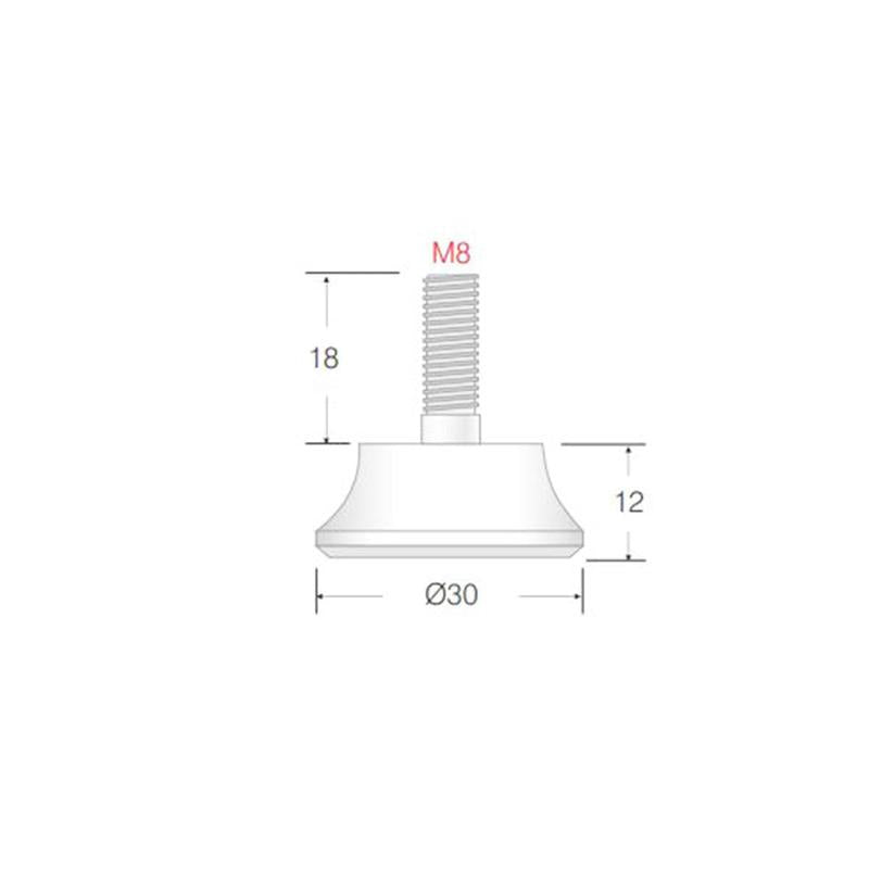 NIV stopica M8 L=18mm