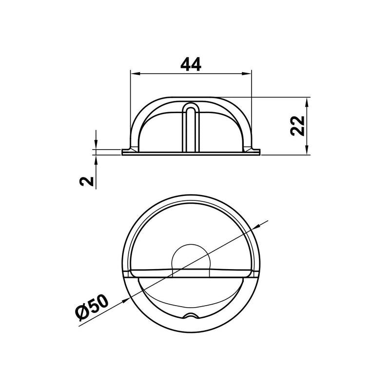 VO Odbojnik fi50 nikl-20mmDBT