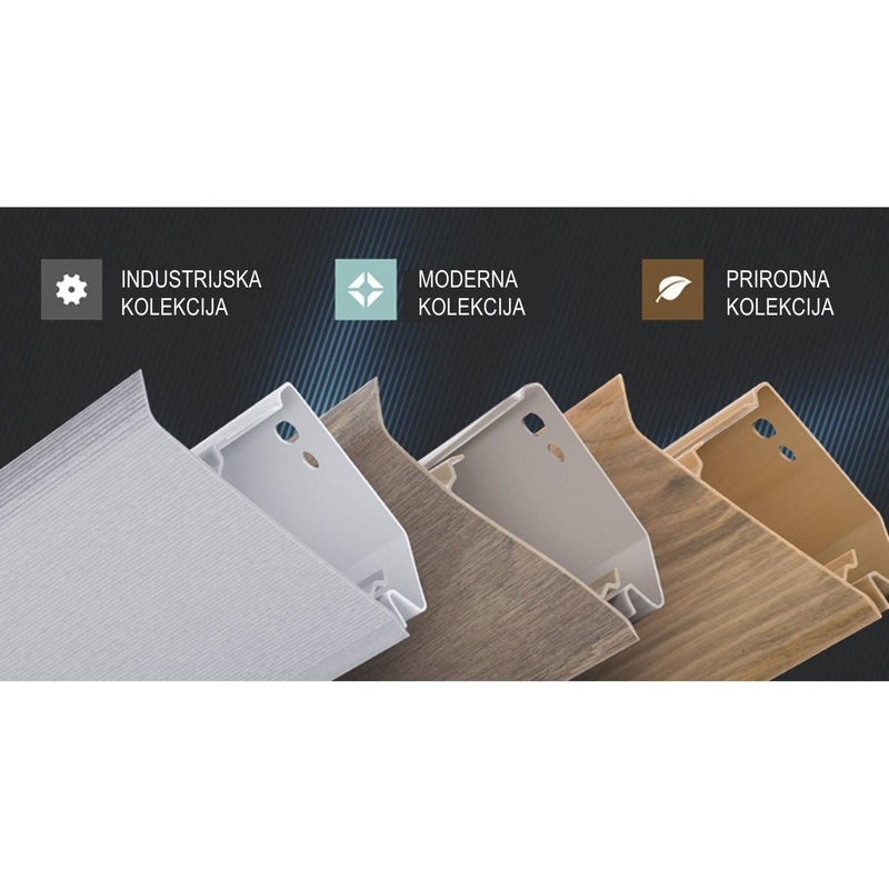 CP EVO PVC cokla 70mm — više dezena