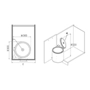OG kanta za otpatke 10L INOX ST