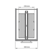 Žičani špajz DAUER 230x510x1250-1400, 4 korpe, korpus 300 mm