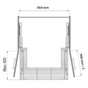 Žic.fiok DAUER sudop.864x874x480x130 sa BLUM Tand.kliz.-K900