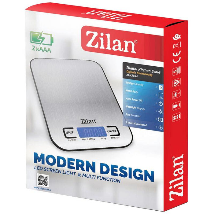 Zilan Vaga, digitalna kuhinjska, do 5 kg., INOX - ZLN2984