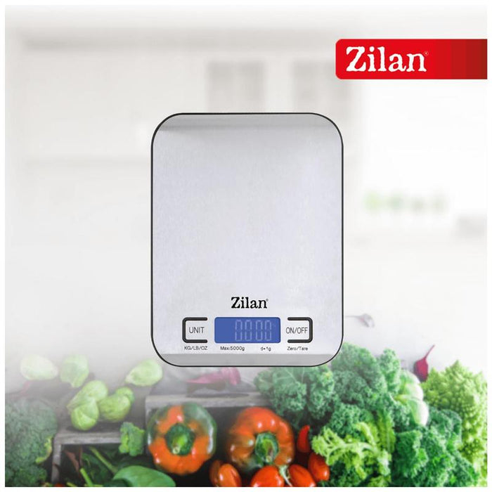 Zilan Vaga, digitalna kuhinjska, do 5 kg., INOX - ZLN2984