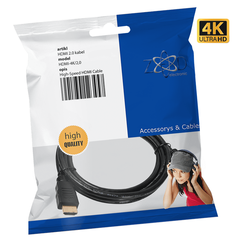 ZED electronic HDMI 2.0 kabl, 4K, dužina 2,0 met. - HDMI-4K/2,0