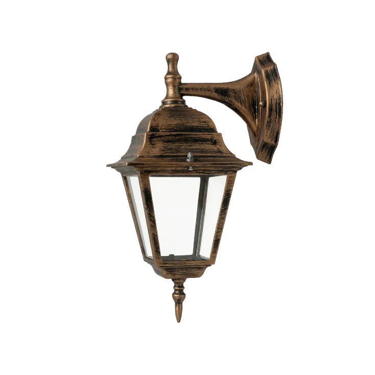 ARTE ILLUMINA kvadratna zidna baštenska svetiljka — E27, IP44, bronza
