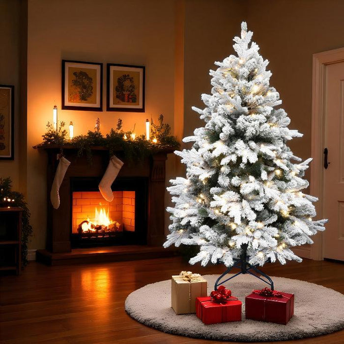 Veštačka jelka 150cm sa osvetljenjem i snegom