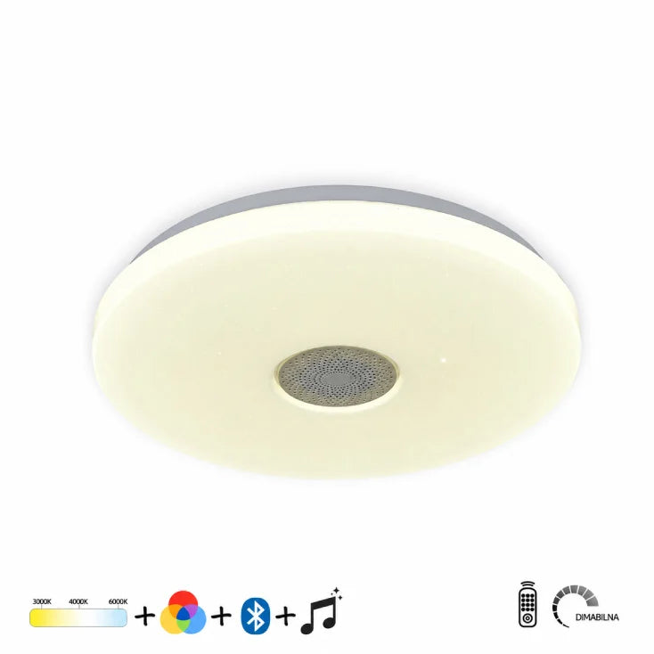 LED plafonjera SOLEA 126 — 22/44W, CCT+RGB, Bluetooth zvučnik, Ø380