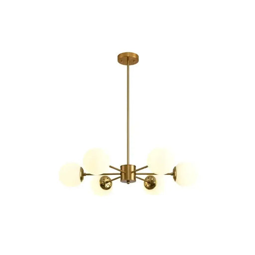 EUROLAMP viseći luster ORBA — 6 × E27, Ø720 mm, belo-bakarni