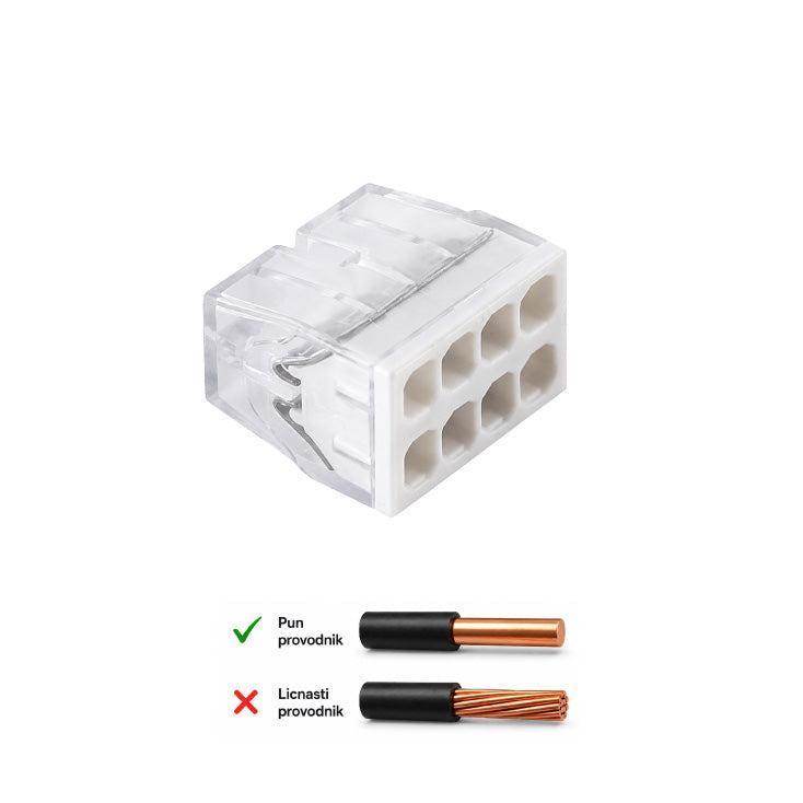Ubodna klemna 8P, 450V/24A, 0.5-2.5mm2