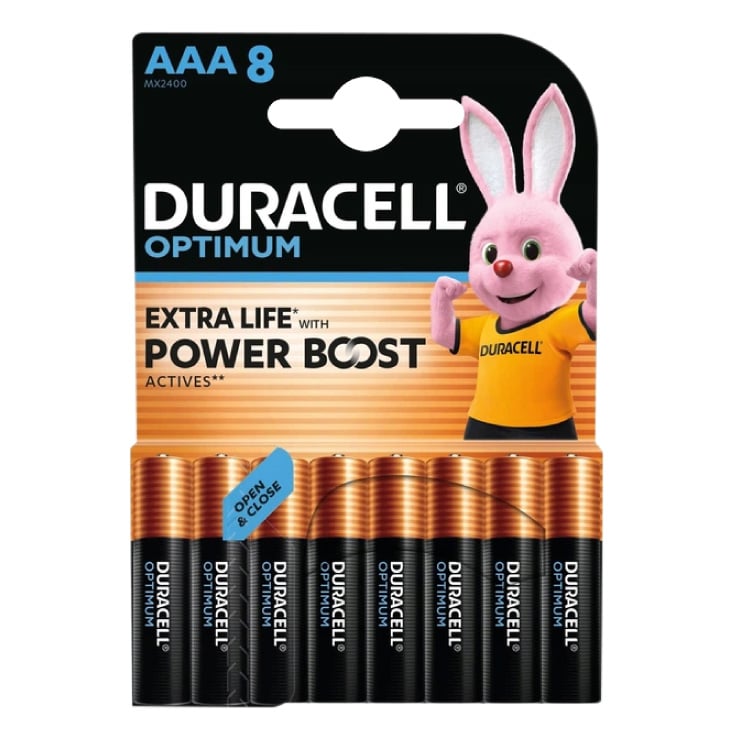 Duracell OPTIMUM alkalne baterije AAA — pak. 8 kom