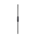 Crna zidna LED lampa 12W 3000K IP20 1m
