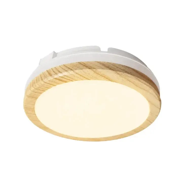 LED plafonjera MONA-300 — 30 W, CCT 3000/4000/6500 K, IP65, drvo/bela