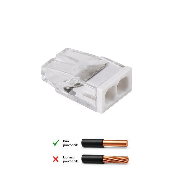 Ubodna klemna 2P, 450V/24A, 0.5-2.5mm2