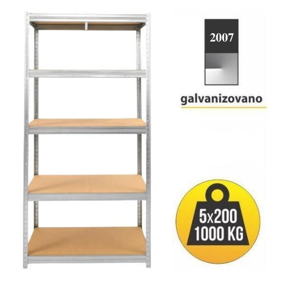 Polica metal medijapan 180x90x30cm 5x200kg