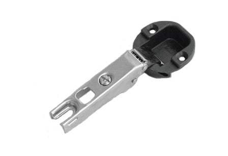 Šarka za staklo D35 Clip-On Soft Close, sa podloškom H0 i poklopcem – hrom