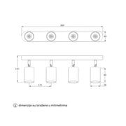 Spot lampa 4xGU10