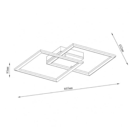 LED plafonjera 36W, promenljiva boja svetla