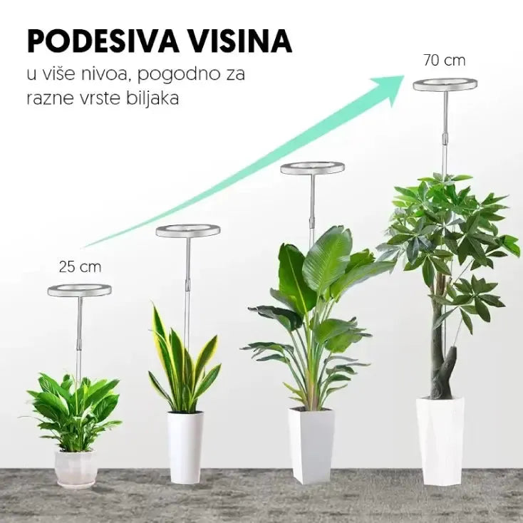 Jednostruka lampa za biljke 8W sa postoljem