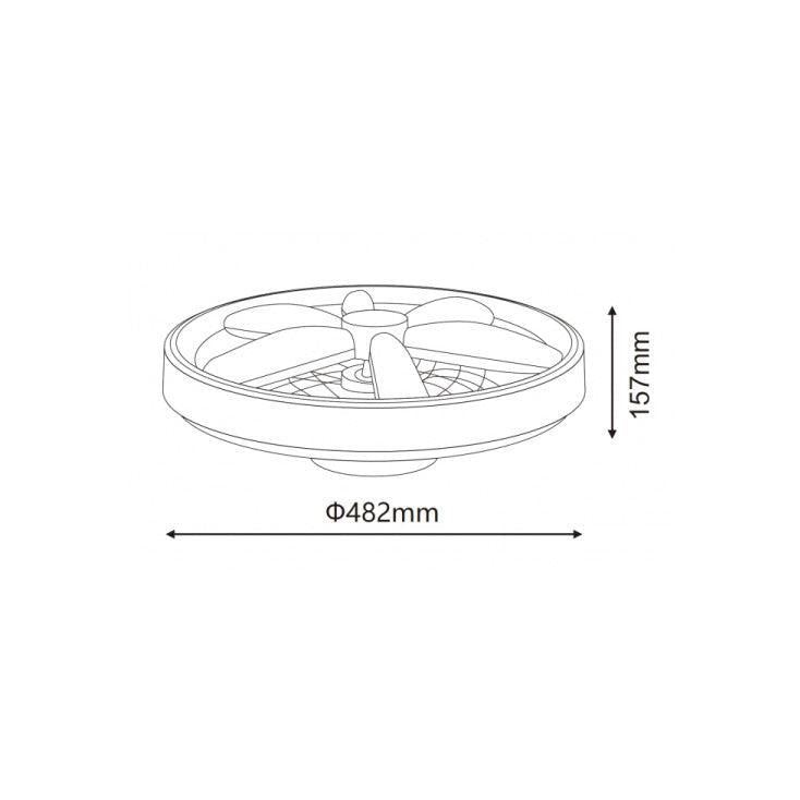 LED plafonjera Ø482 — 48W, 3000K