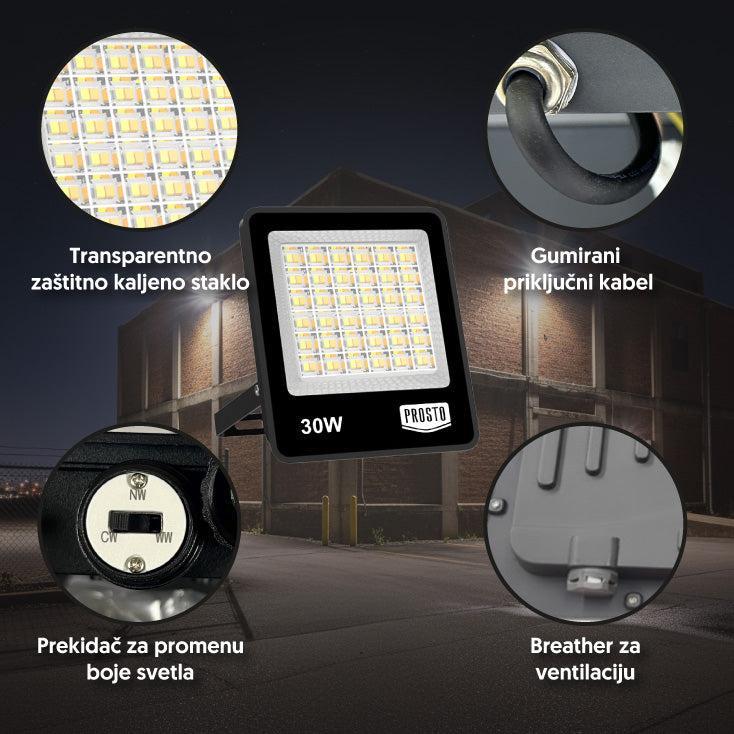 PROSTO LED reflektor 30W promenljiva boja svetla