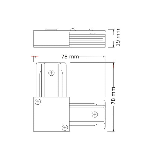 OSRAM bela L spojnica za monofaznu šinu