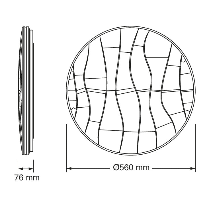 OSRAM LED plafonjera Ø560 — 72W, 4000K, talasasti difuzor