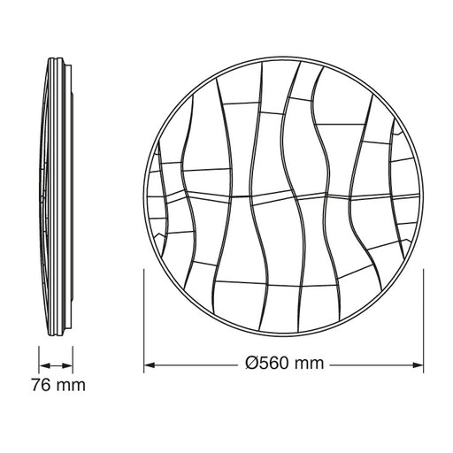 OSRAM LED plafonjera Ø560 — 72W, 4000K, talasasti difuzor